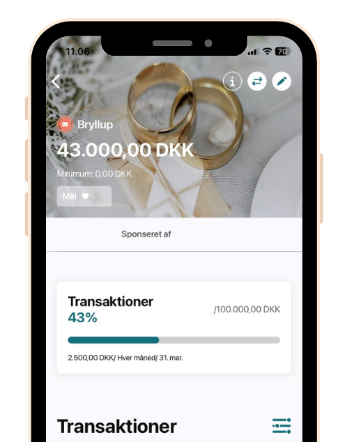 Screenshot: goals in moneyCapp
